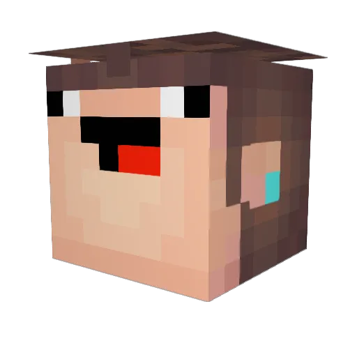 Chankey_Mankey Minecraft avatar head, 3D render