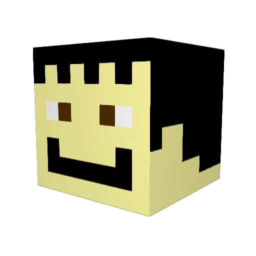 Chankiry Minecraft avatar head, 3D render