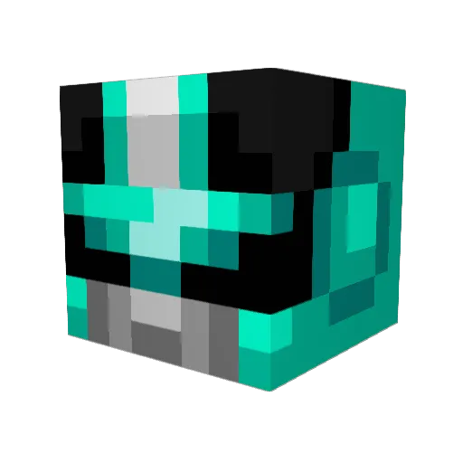 Chanktanker Minecraft avatar head, 3D render