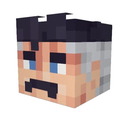 Chanman709 Minecraft avatar head, 3D render