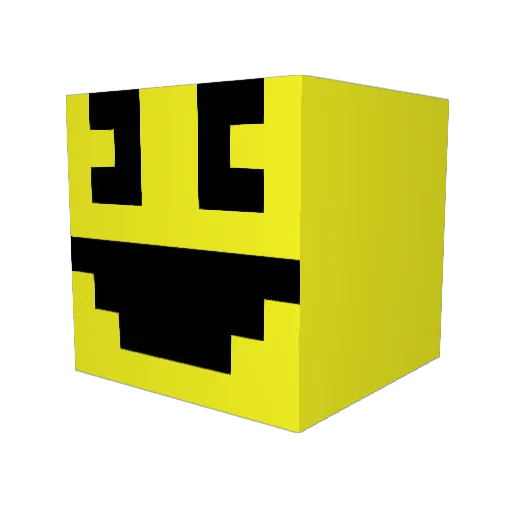 ChanmanPacman Minecraft avatar head, 3D render