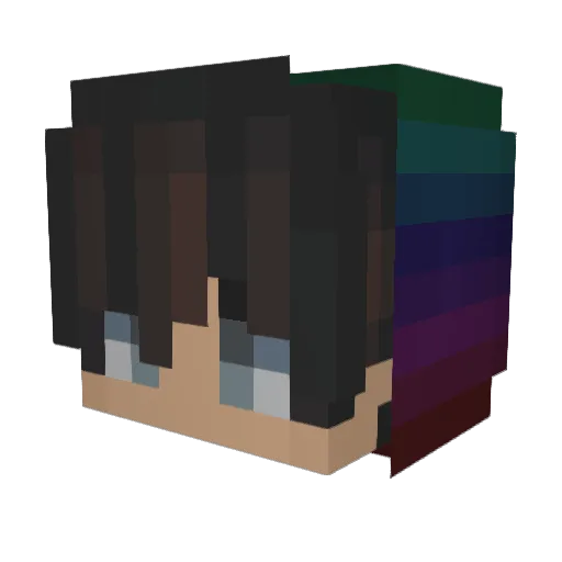 Channeling Minecraft avatar head, 3D render