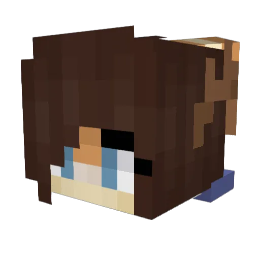 ChanniLis Minecraft avatar head, 3D render