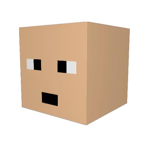 ChanningTate Minecraft avatar head, 3D render
