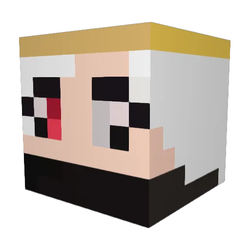 Channychan1997 Minecraft avatar head, 3D render