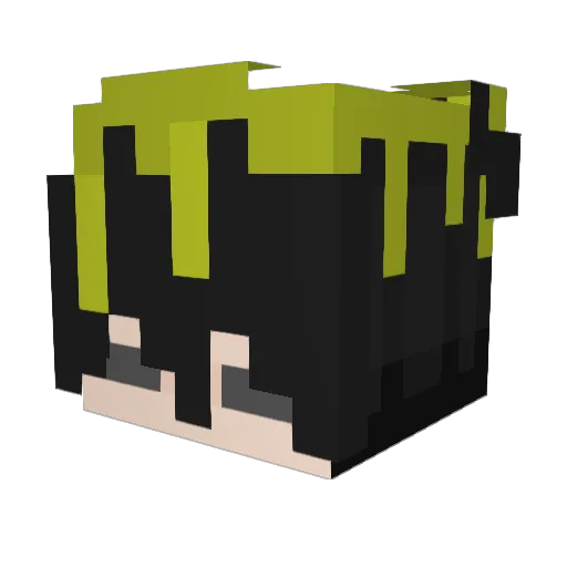 Chanser_ Minecraft avatar head, 3D render