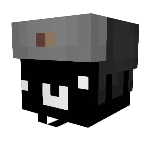 Chanteur2rue Minecraft avatar head, 3D render