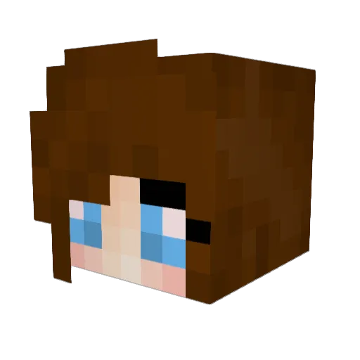 Chanti08 Minecraft avatar head, 3D render