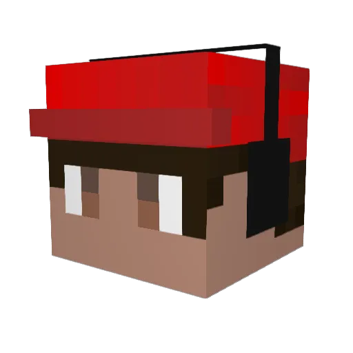Chantiko Minecraft avatar head, 3D render
