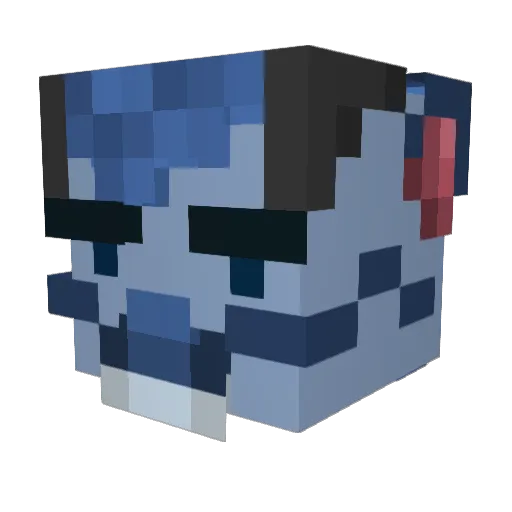 Chantillow_ Minecraft avatar head, 3D render