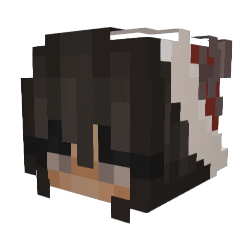 ChantingBoss Minecraft avatar head, 3D render