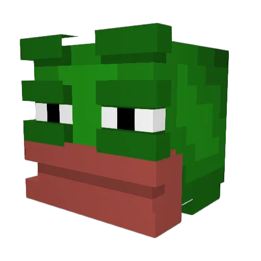 Chanuney Minecraft avatar head, 3D render
