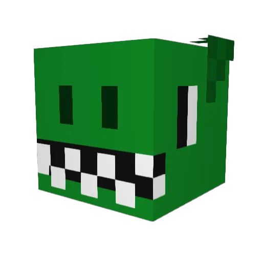 Chanwoo001 Minecraft avatar head, 3D render