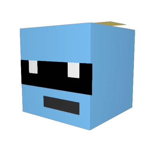 ChaoGuy Minecraft avatar head, 3D render