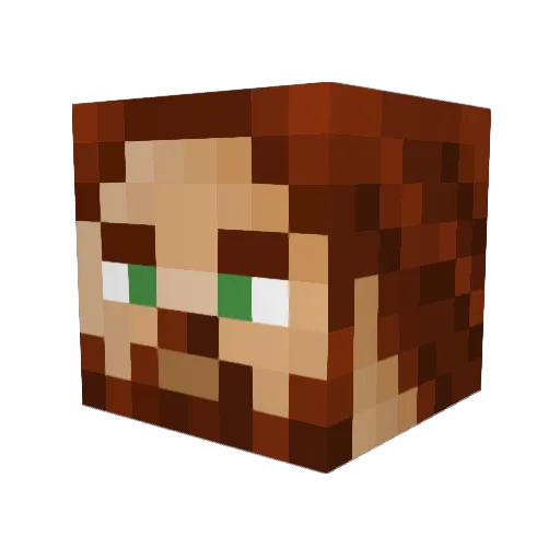 ChaoHellsing Minecraft avatar head, 3D render