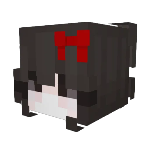 ChaoJiKeAi Minecraft avatar head, 3D render