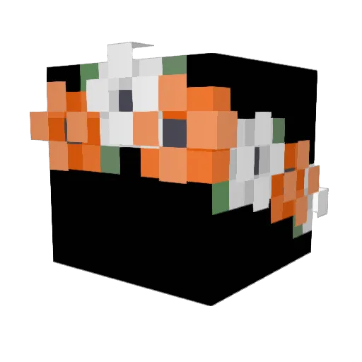 Chao_12 Minecraft avatar head, 3D render