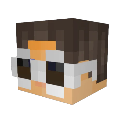 Chao_Ge Minecraft avatar head, 3D render