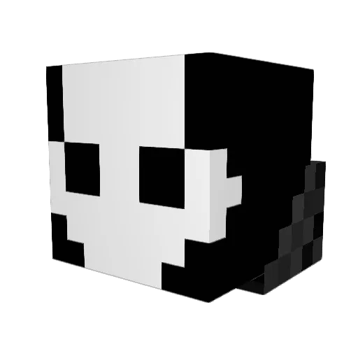 Chaonix7 Minecraft avatar head, 3D render