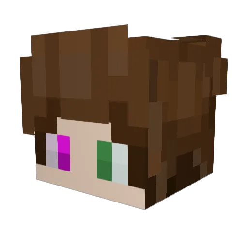 Chaos1120 Minecraft avatar head, 3D render