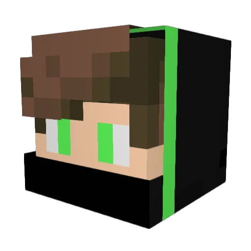 Chaos5180 Minecraft avatar head, 3D render
