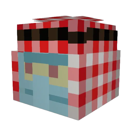 Chaos7471 Minecraft avatar head, 3D render