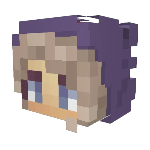 ChaosCatsss Minecraft avatar head, 3D render