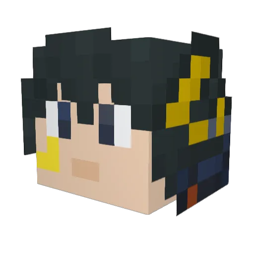 ChaosController1 Minecraft avatar head, 3D render