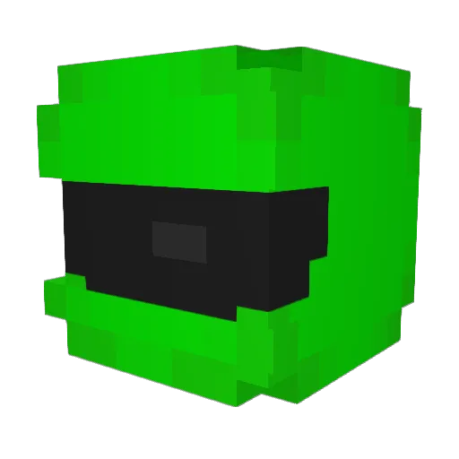 ChaosDic Minecraft avatar head, 3D render