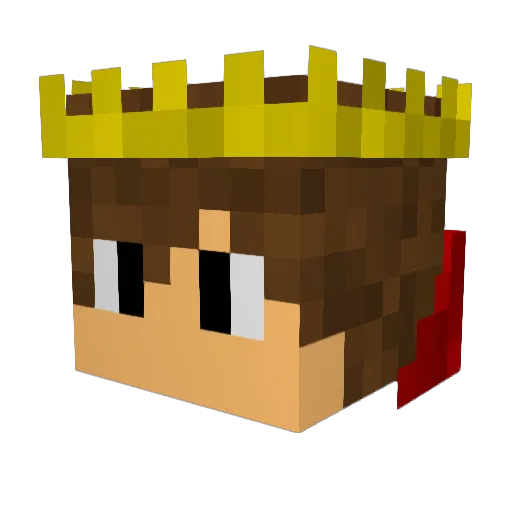 ChaosFlipper Minecraft avatar head, 3D render