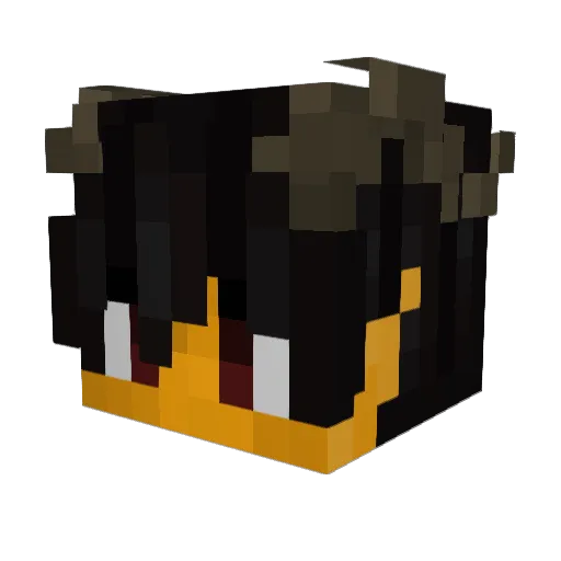 ChaosInHell Minecraft avatar head, 3D render