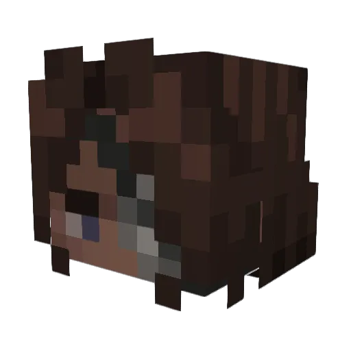 ChaosIsUnmei Minecraft avatar head, 3D render