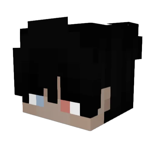 ChaosIwon Minecraft avatar head, 3D render