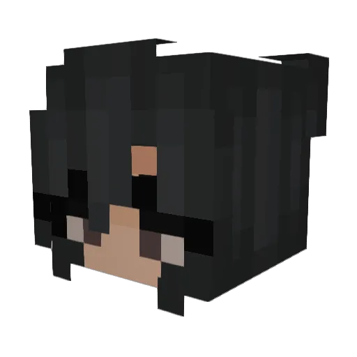 ChaosKP Minecraft avatar head, 3D render