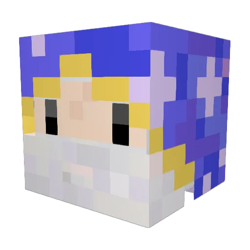ChaosLev Minecraft avatar head, 3D render