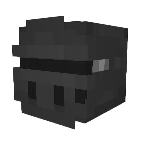 ChaosMachin Minecraft avatar head, 3D render