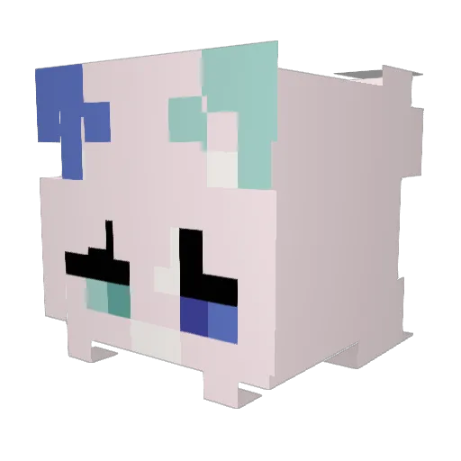 ChaosOfKitty Minecraft avatar head, 3D render