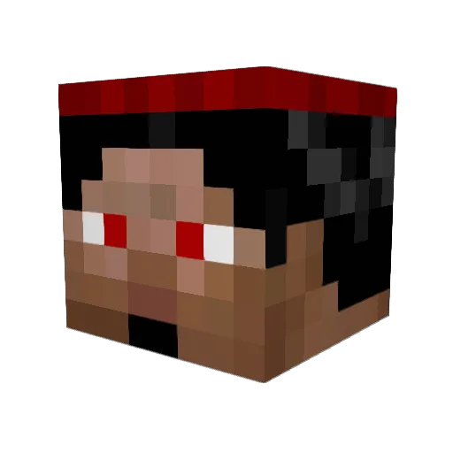 ChaosRain2020 Minecraft avatar head, 3D render