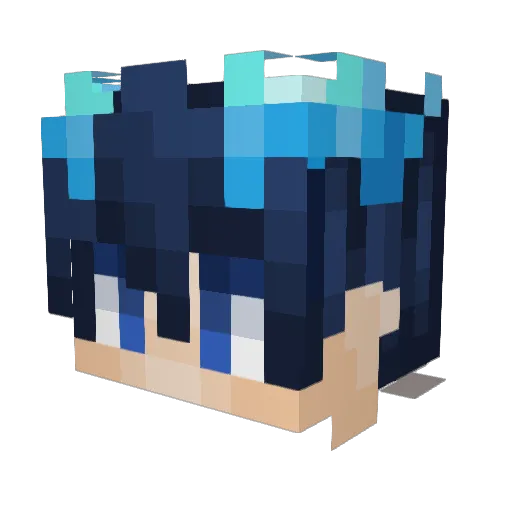 ChaosShelly Minecraft avatar head, 3D render