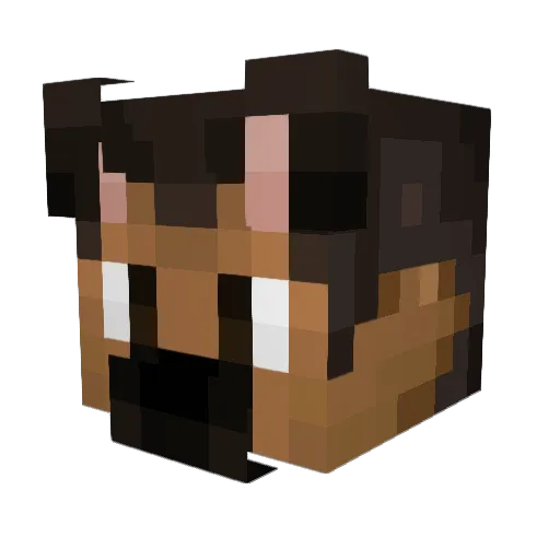 ChaosShepherd Minecraft avatar head, 3D render