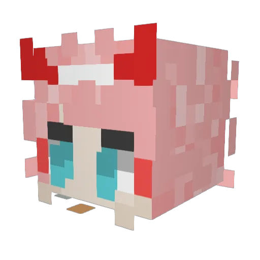 ChaosTheorie Minecraft avatar head, 3D render