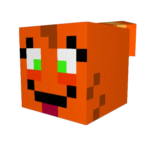 Chaos_MetalSonic Minecraft avatar head, 3D render