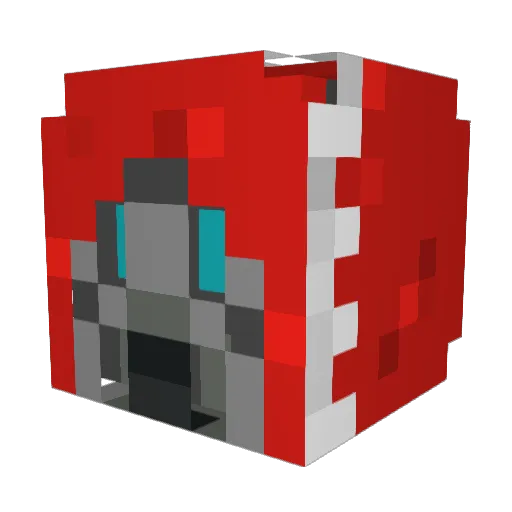Chaoscatalyst Minecraft avatar head, 3D render