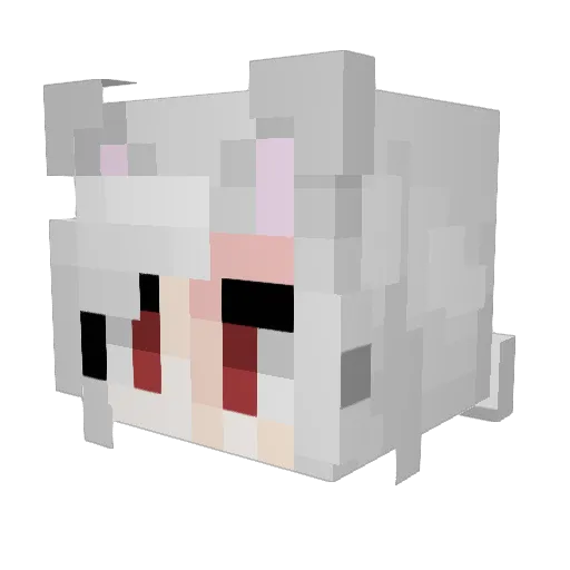 Chaoshexer Minecraft avatar head, 3D render