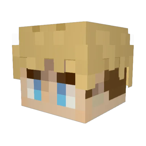 Chaoskoopa_HD Minecraft avatar head, 3D render