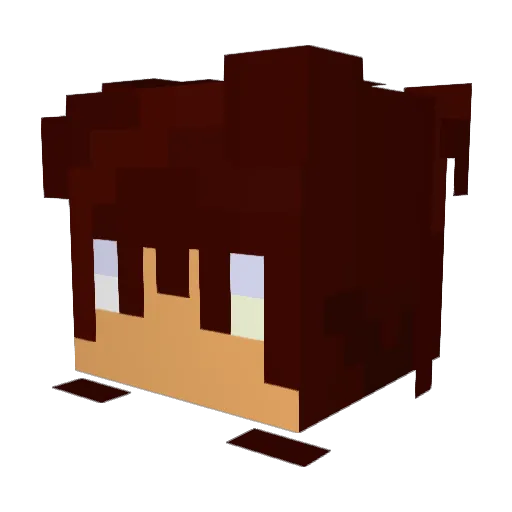 ChaosmakerRJ Minecraft avatar head, 3D render