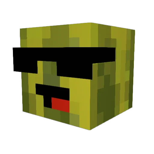 Chaosmelone18 Minecraft avatar head, 3D render