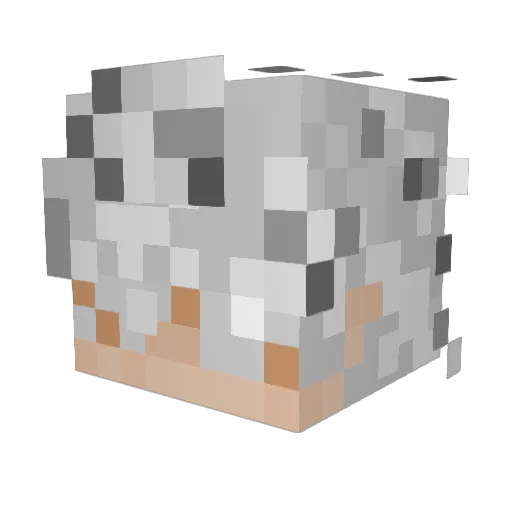 Chaospiracy Minecraft avatar head, 3D render