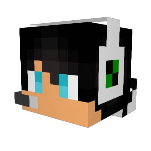 ChaossK Minecraft avatar head, 3D render