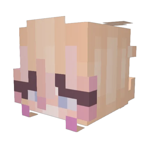 Chaossl Minecraft avatar head, 3D render
